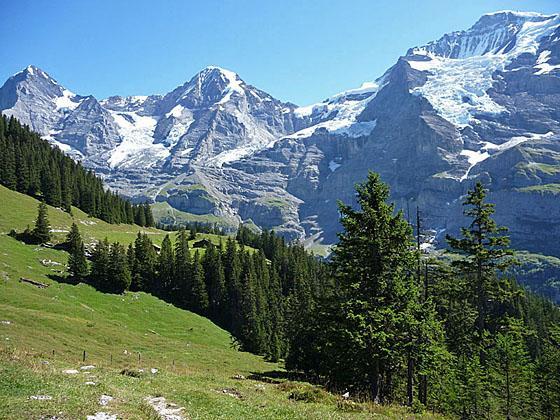 The big three, the Eiger, Monch and Jungfrau, from the overlook 