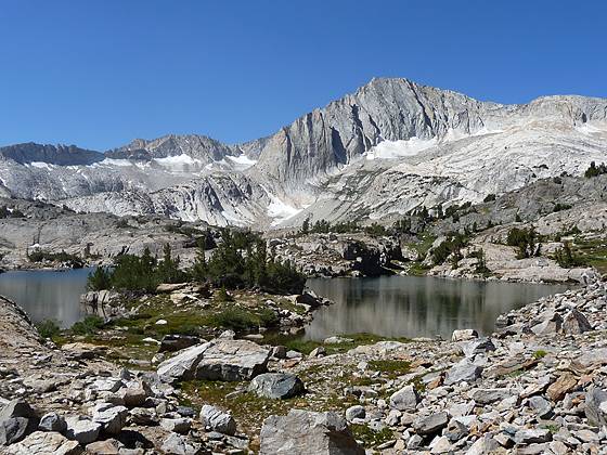 North Peak dominates the skyline above beautiful Shamrock Lake