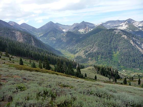 Excellent view of the peaks rimming the southern side of the Mineral King Valley 