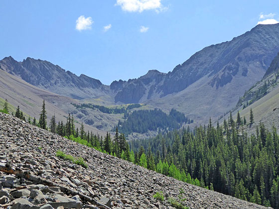 Cirque at the head of the valley 