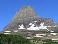 Looking back at Clements Mountain (8,760-ft.) towering above the Logan Pass area