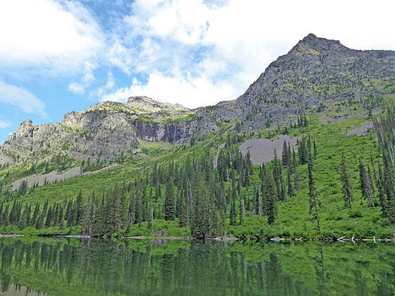 Mt. Brown towering above Snyder Lake