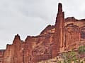 Looking back at Fisher Towers from the trail atop the ridge