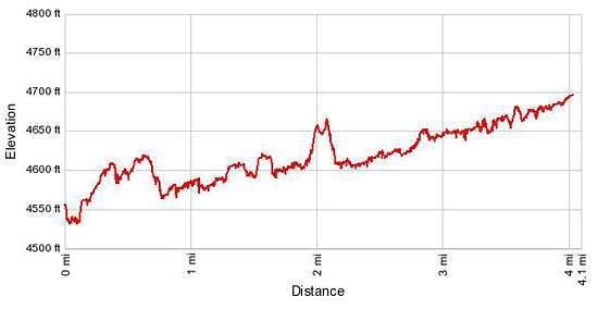 Elevation Profile - Lower Fish Creek Canyon