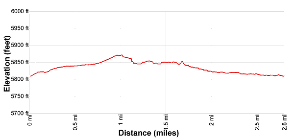 Elevation Profile Lake St. Moritz Hiking Trail