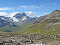 Piz Kesch and Piz Forum from Sertig Pass